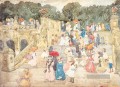 The Mall Central Park Maurice Prendergast Aquarell